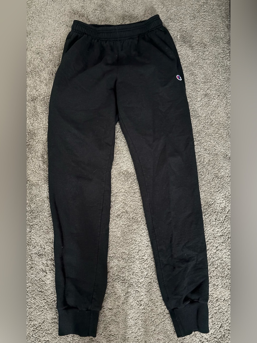 Champion Men's Solid Black Jogger Pants Activewear Size S Regular